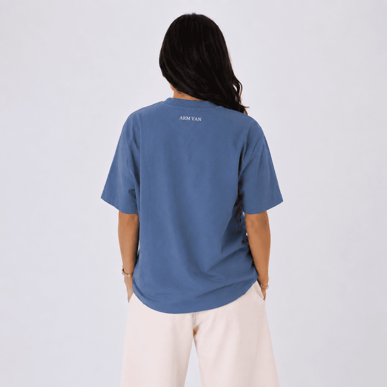 Premium Armyan T-shirt — blue — back