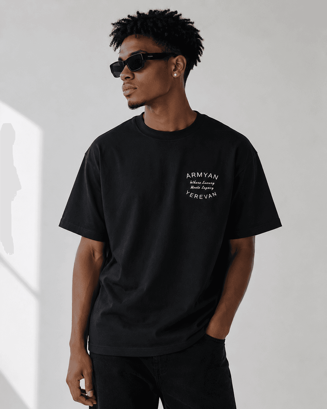 Classic Armyan Legacy Black T-shirt — front
