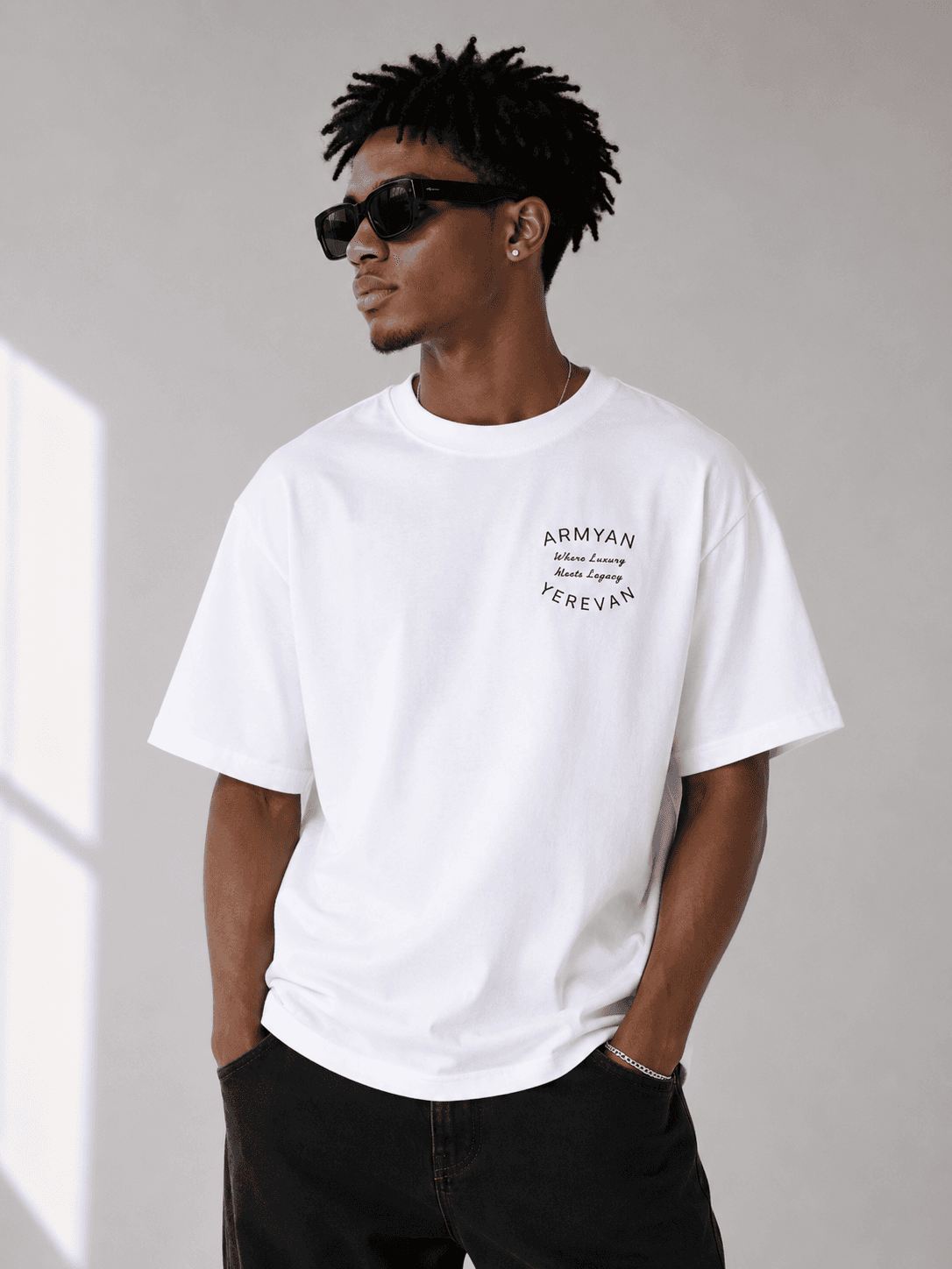 Classic Armyan White T-shirt — front