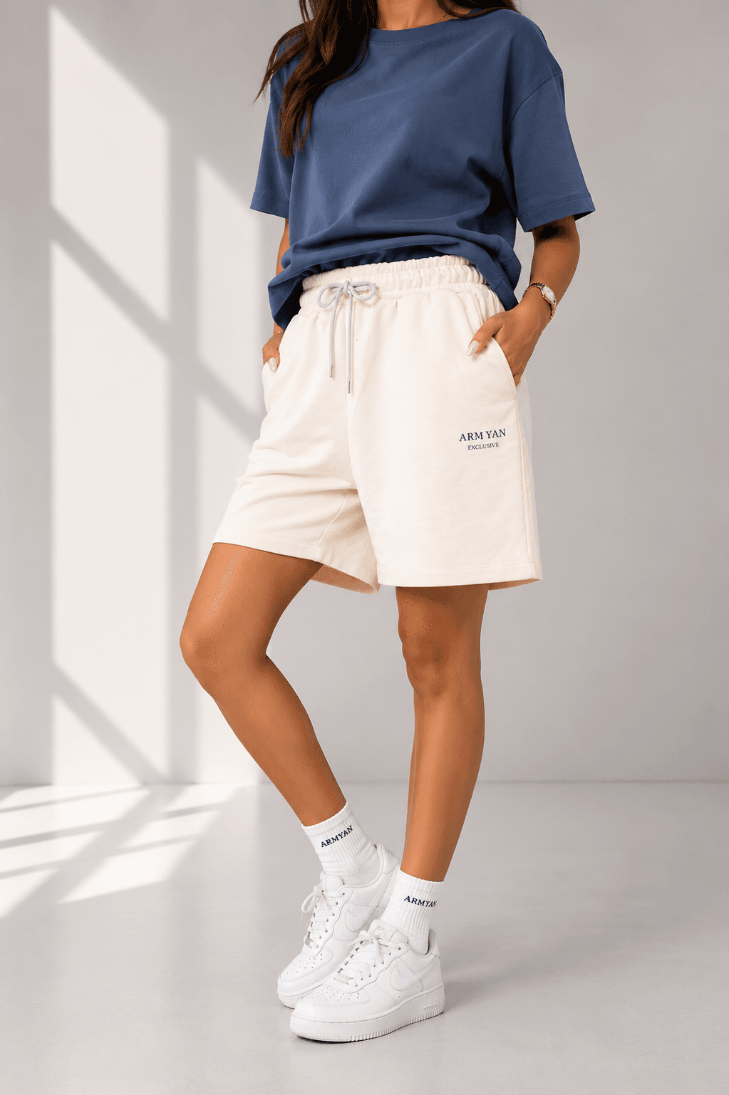 Premium Arm Yan Short — rose white