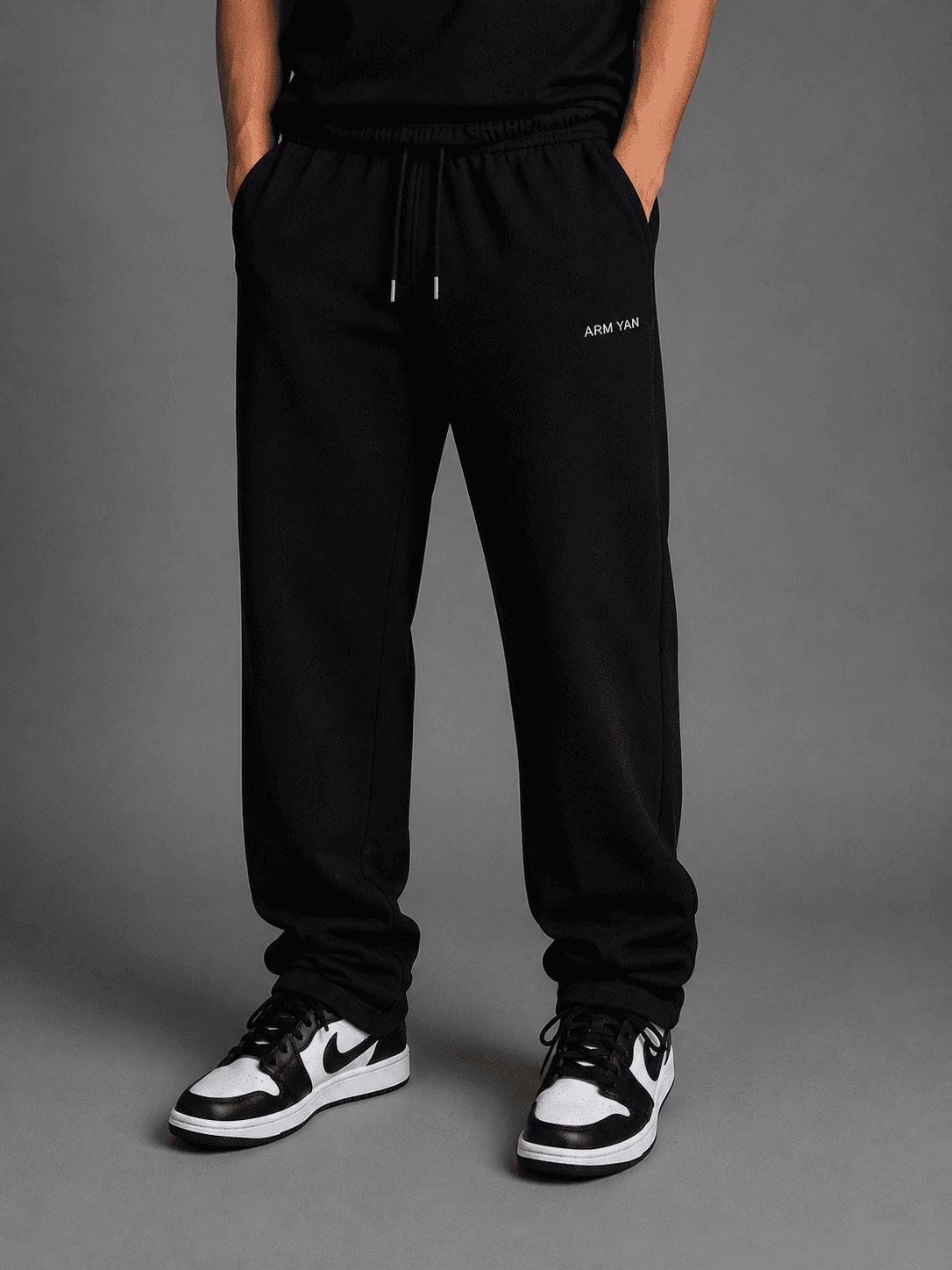 ARMYAN Joggers Black Front View