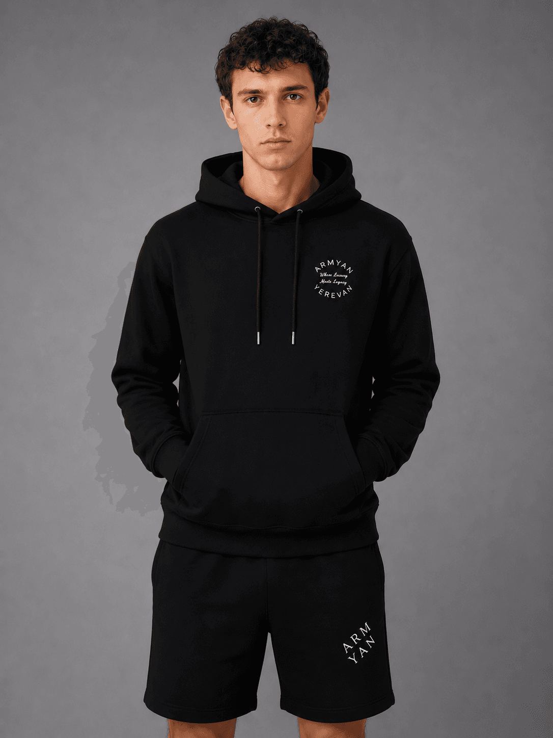 Classic Armyan Legacy Black Hoodie Set