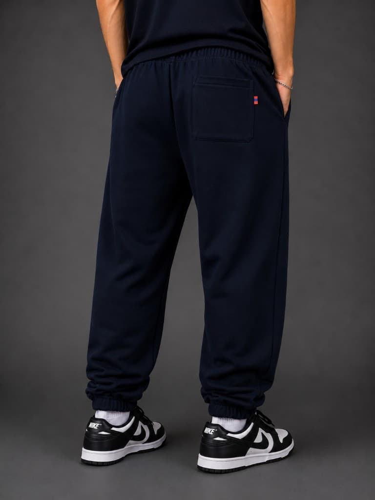 ARMYAN Navy Cuffed Joggers Back View