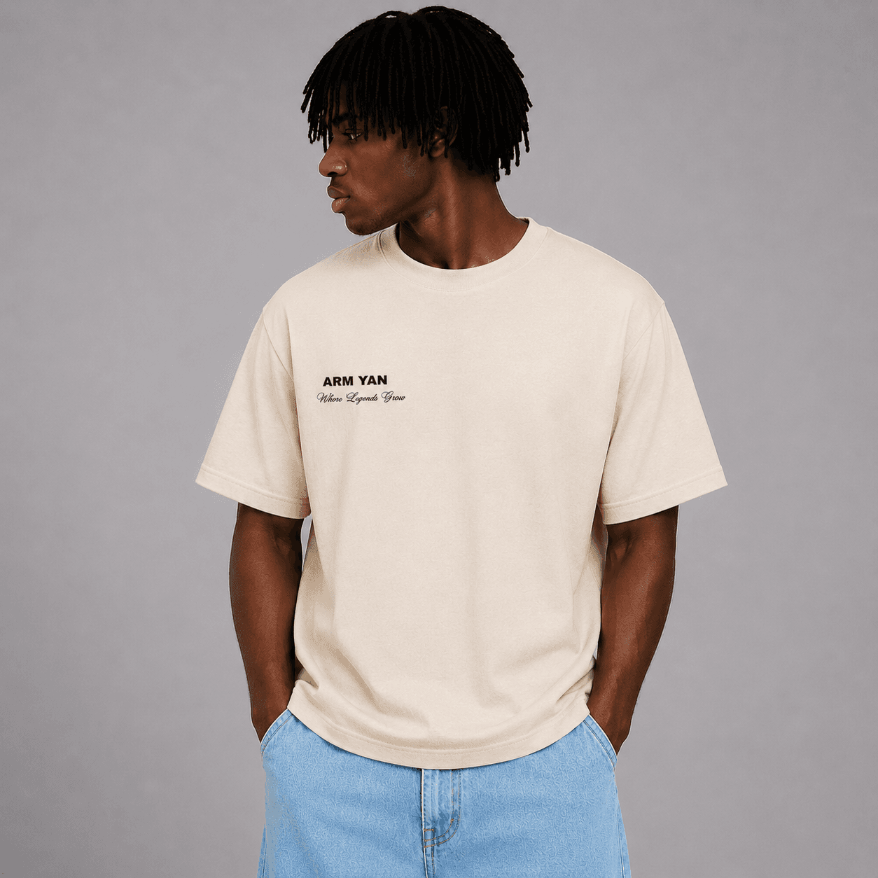King of Kings beige t-shirt — front