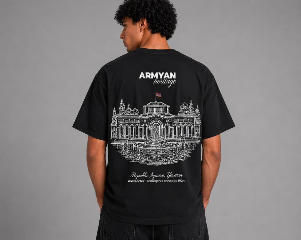 ARMYAN Hraparak Heritage T-Shirt Black Back View