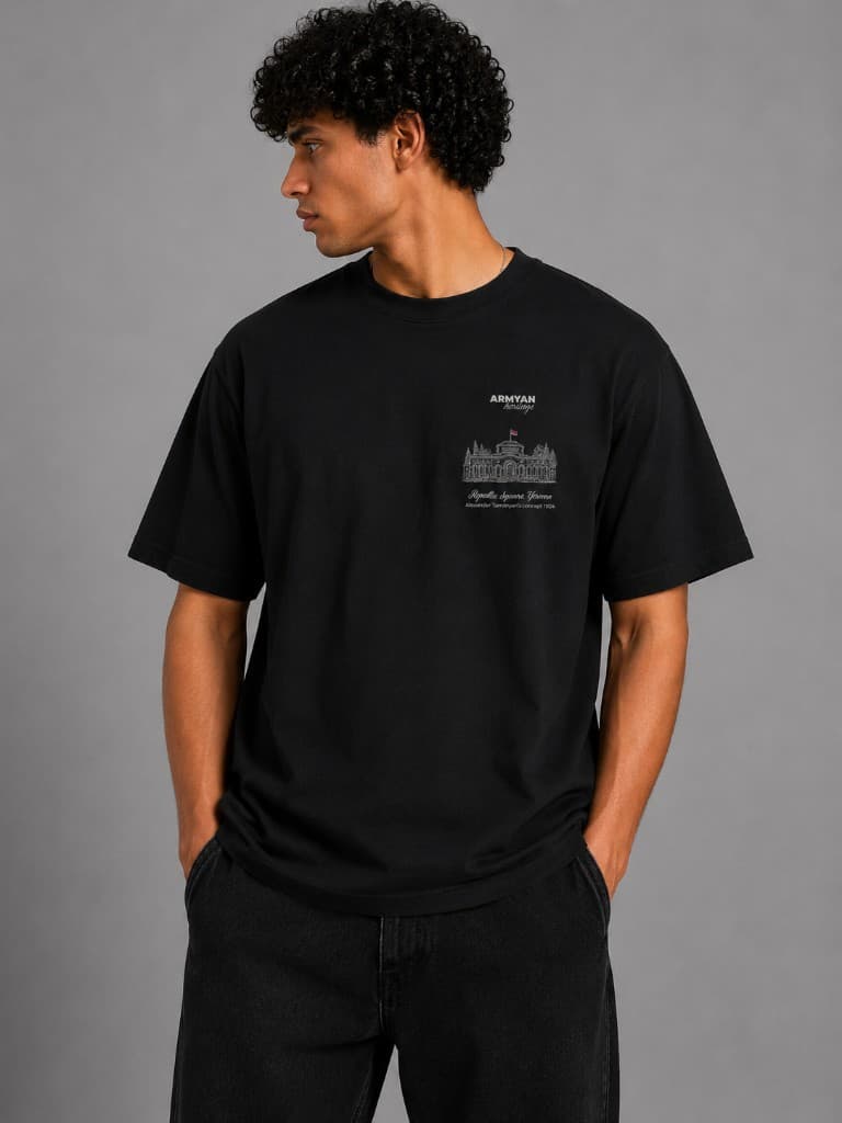 ARMYAN Hraparak Heritage T-Shirt Black Front View