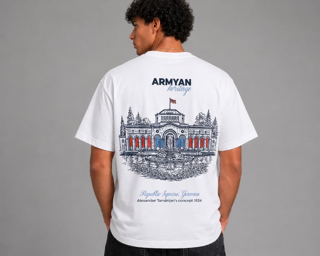 ARMYAN Hraparak Heritage T-Shirt White Back View