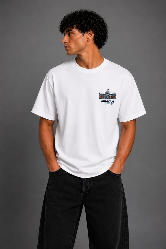 ARMYAN Hraparak Heritage T-Shirt White Front View