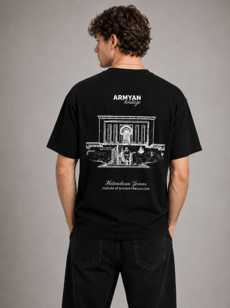 ARMYAN Matenadaran Heritage T-Shirt Black Back View