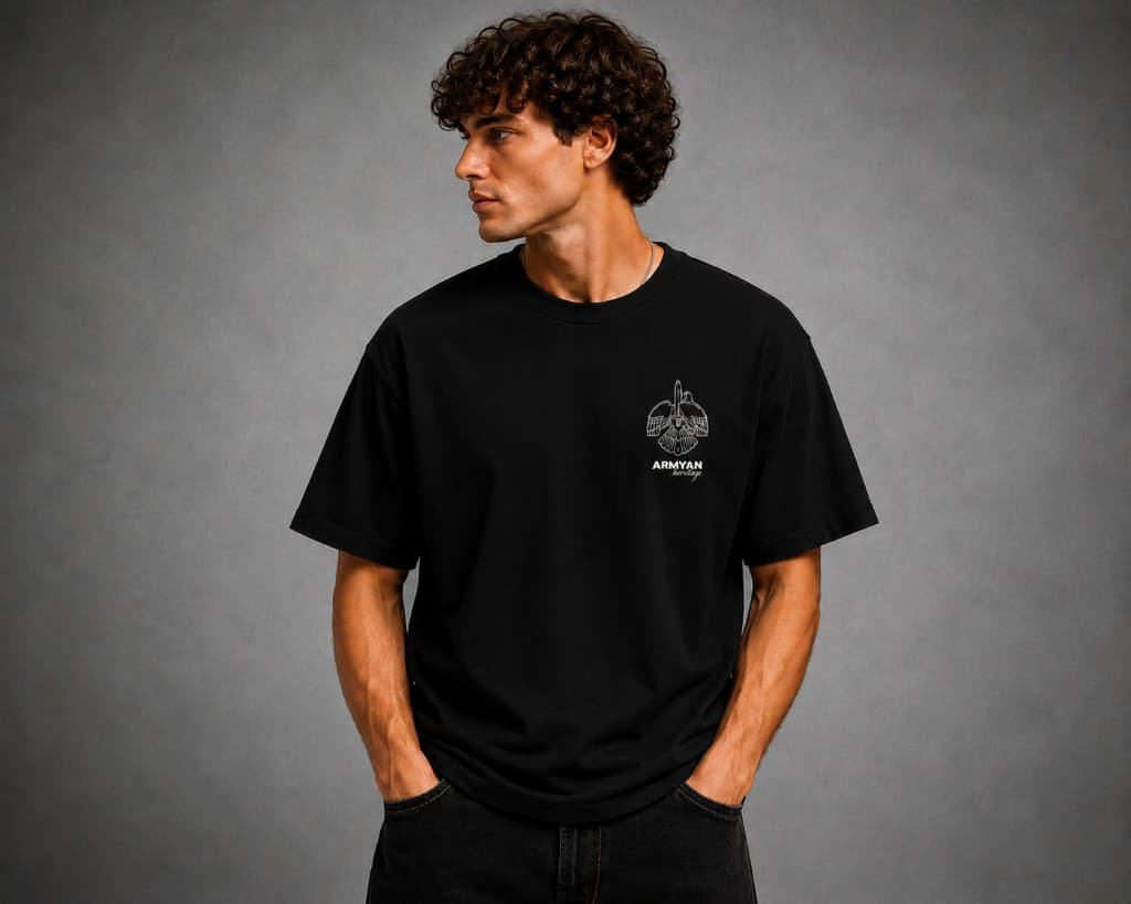 ARMYAN Matenadaran Heritage T-Shirt Black Front View